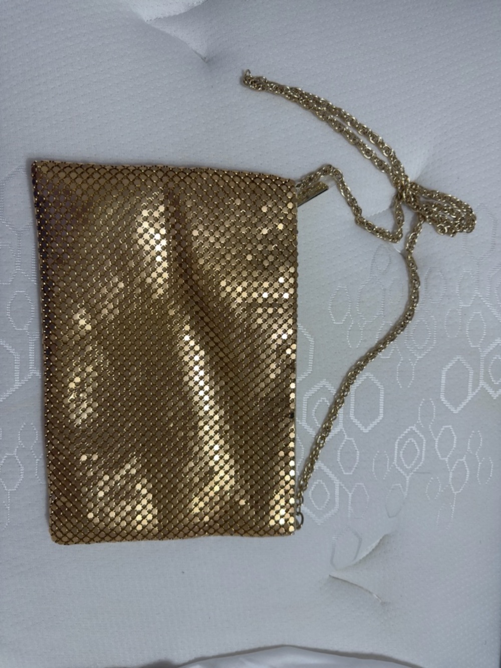 Paco Rabanne Gold Metallic Mesh Crossbody Bag